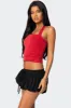 Nyrah Straight Neck Halter Top sold by Edikted