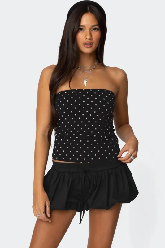 Polka Dot Built In Bra Tube Top sold by Edikted