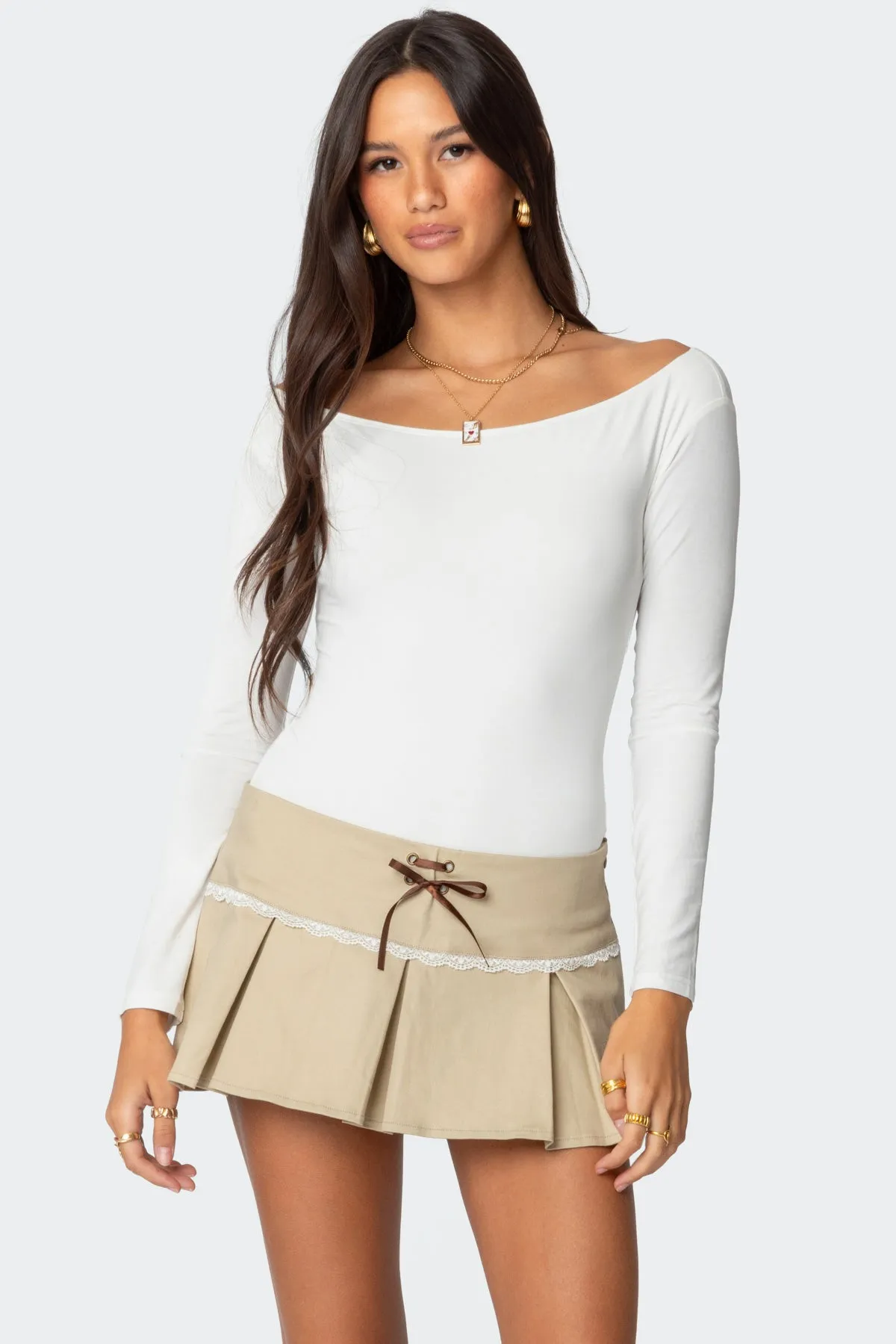 Cyndi Off Shoulder Bodysuit sold by Edikted