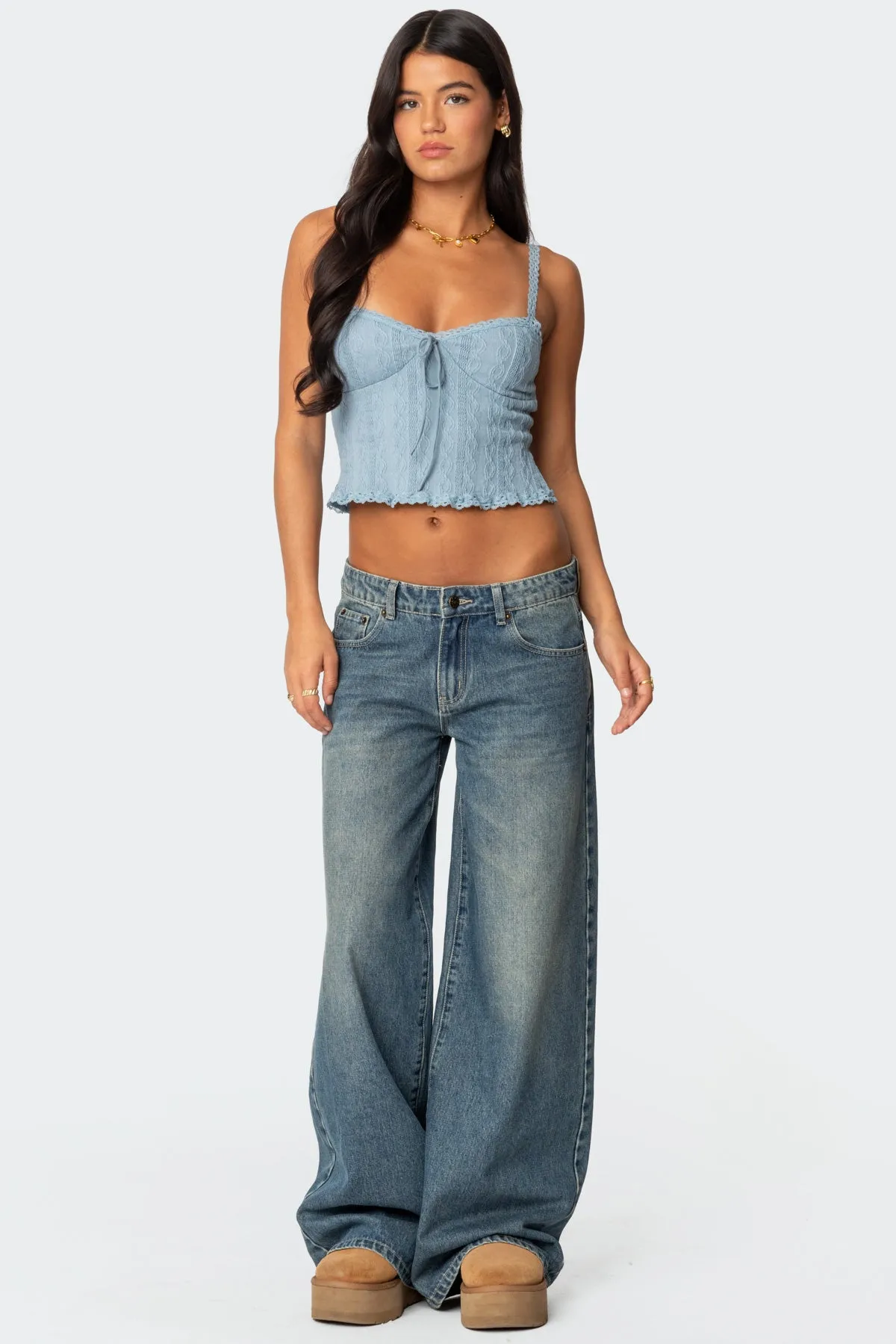 Lacey Knit Tank Top sold by Edikted product image thumbnail 2