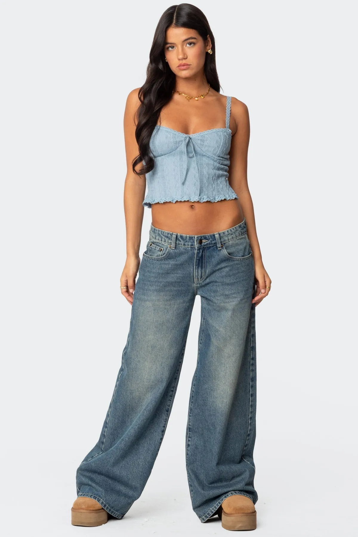 Lacey Knit Tank Top sold by Edikted product image thumbnail 5