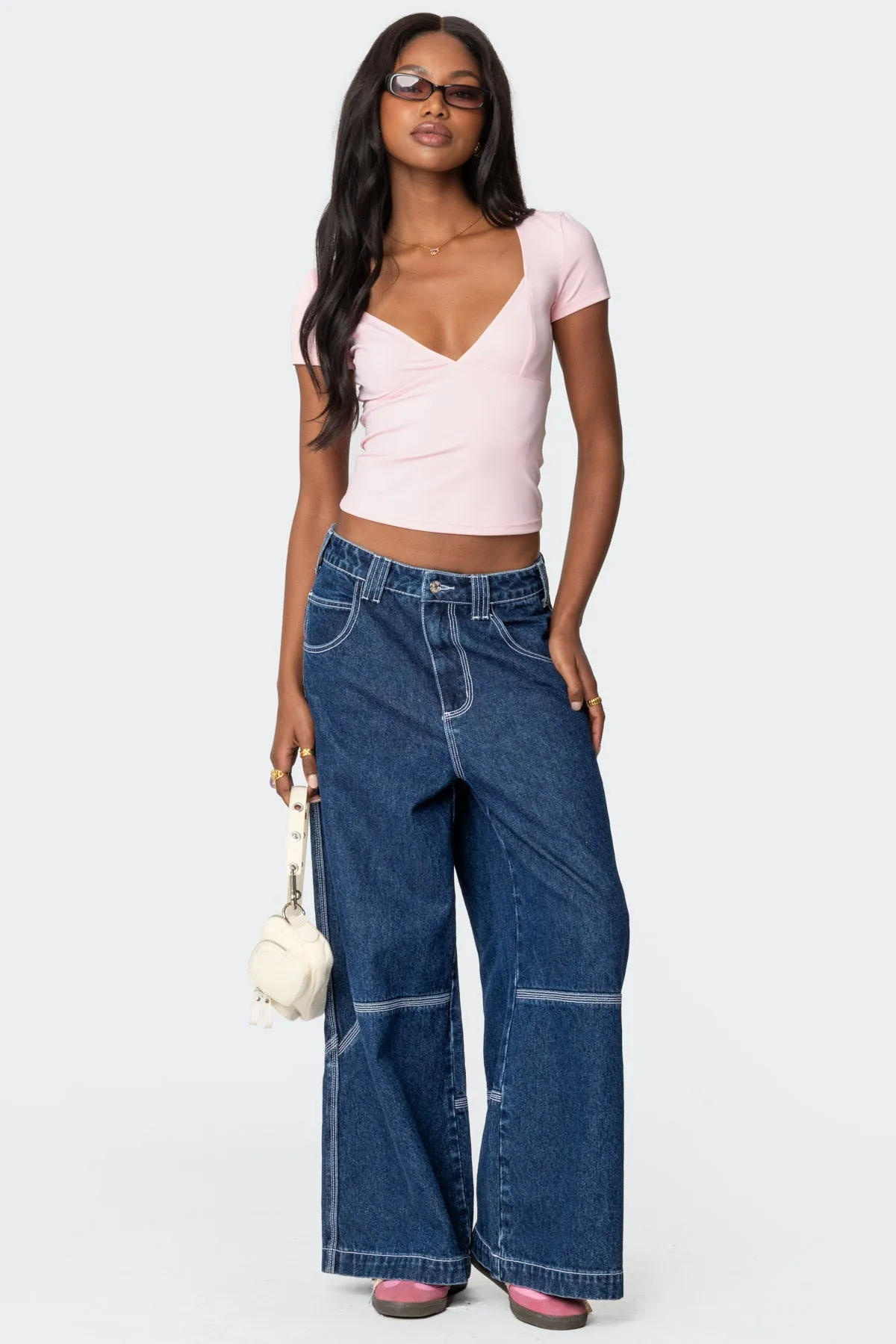 Katia V Neck Top sold by Edikted product image thumbnail 2