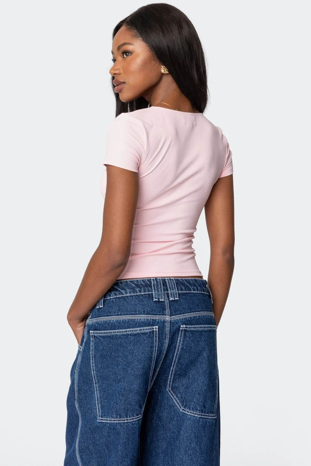Katia V Neck Top sold by Edikted product image thumbnail 5
