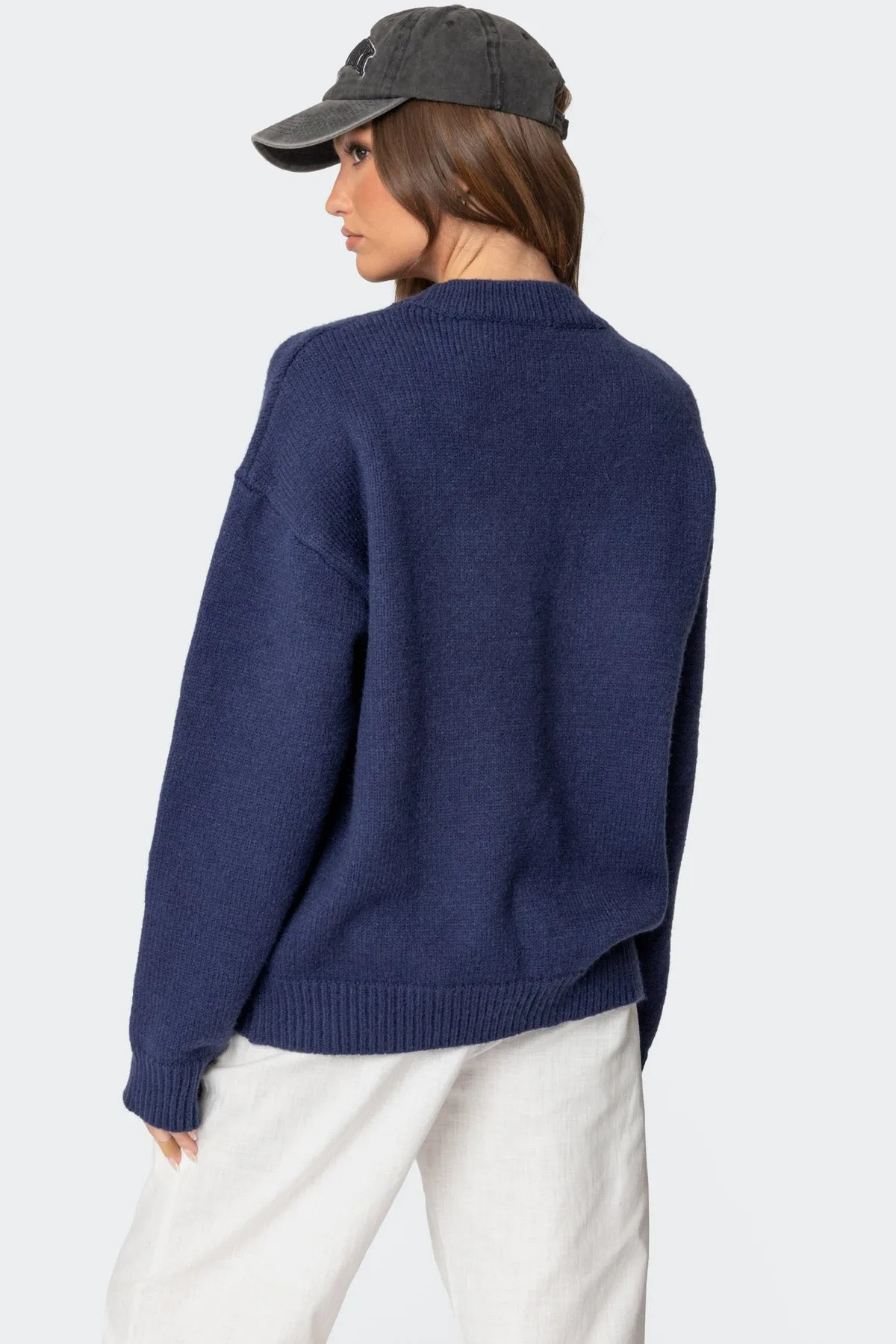 Magic 8 Oversized Chunky Knit Sweater sold by Edikted product image thumbnail 5