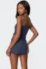 Vivi Mesh Asymmetric Tube Top sold by Edikted