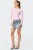 Brantley Denim Mini Skirt sold by Edikted
