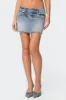 Brantley Denim Mini Skirt sold by Edikted