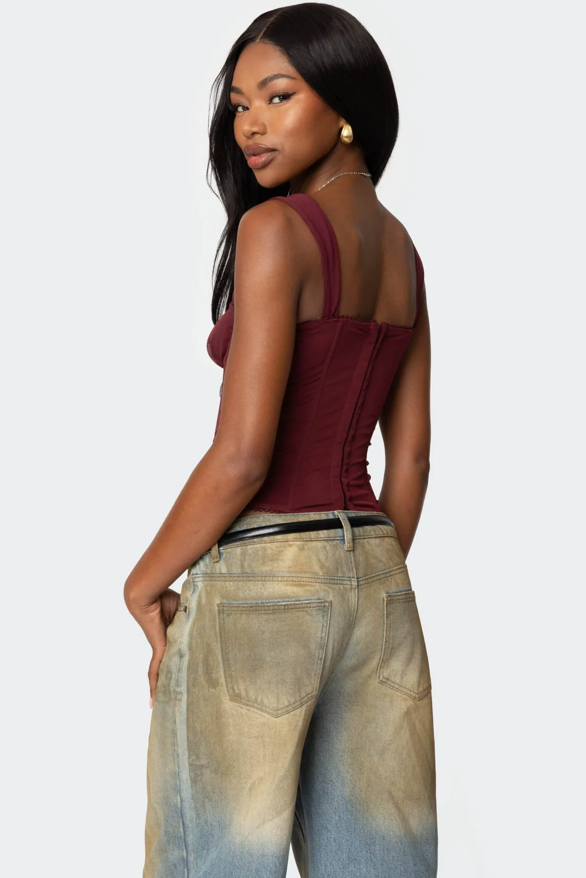Marcella Wide Strap Corset sold by Edikted product image thumbnail 4