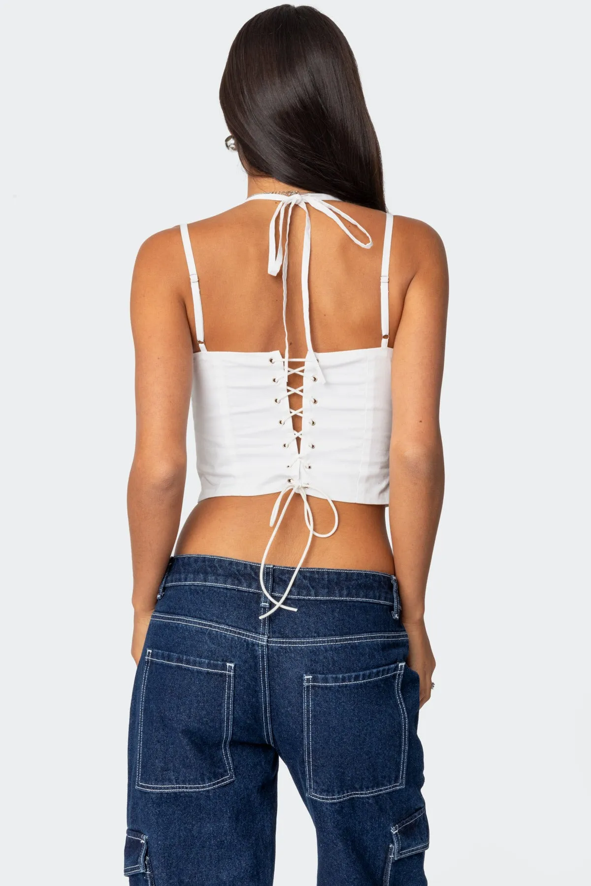 Salome Lace Up Top sold by Edikted product image thumbnail 5