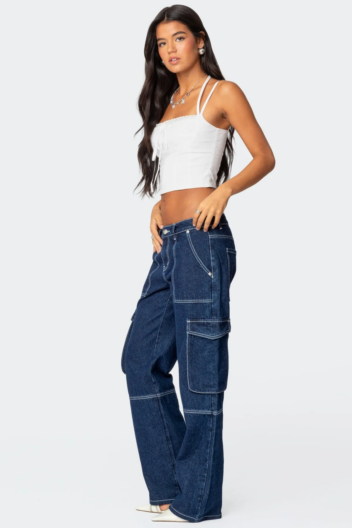 Salome Lace Up Top sold by Edikted product image thumbnail 4