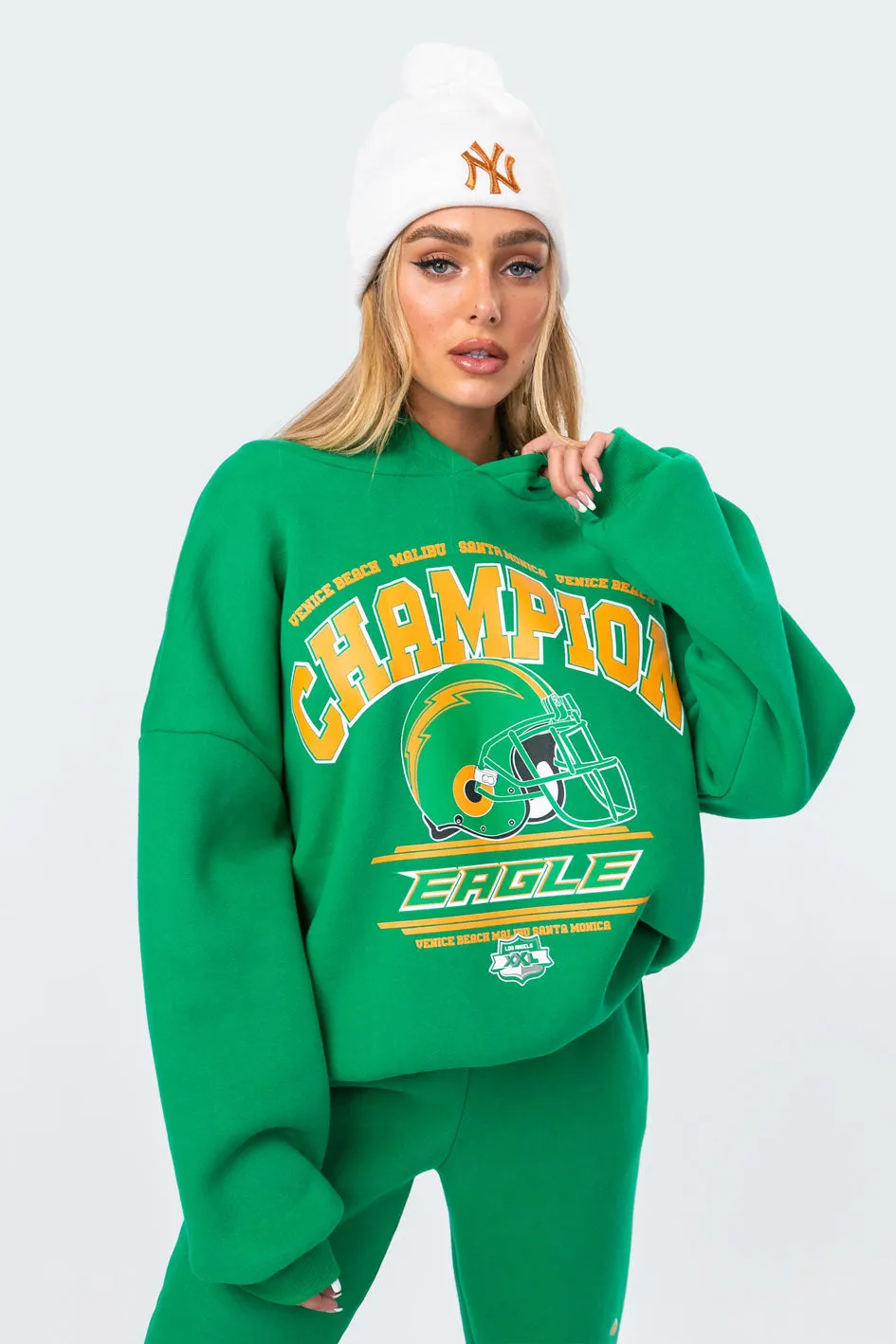 La Champion Oversized Hoodie sold by Edikted product image thumbnail 3