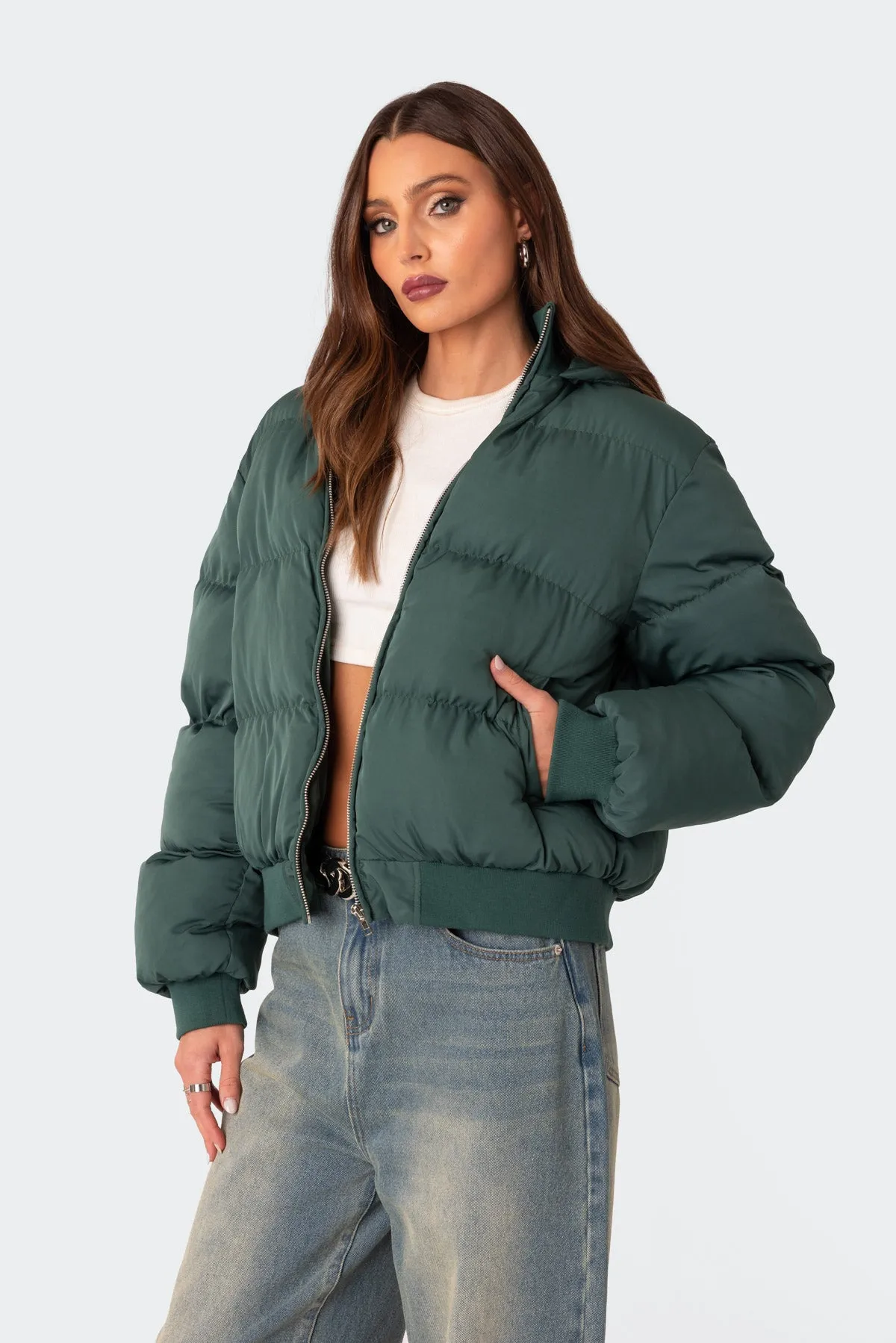 Frosty Hooded Puffer sold by Edikted product image thumbnail 3