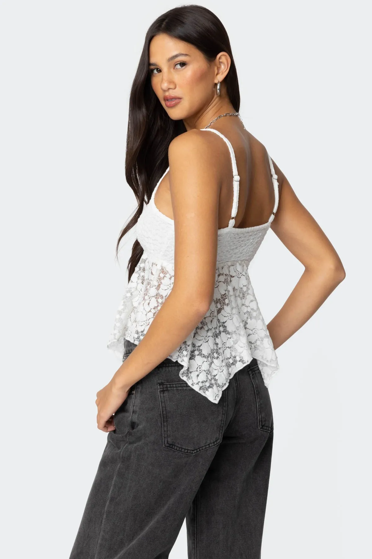 Orchid Sheer Lace Top sold by Edikted product image thumbnail 5