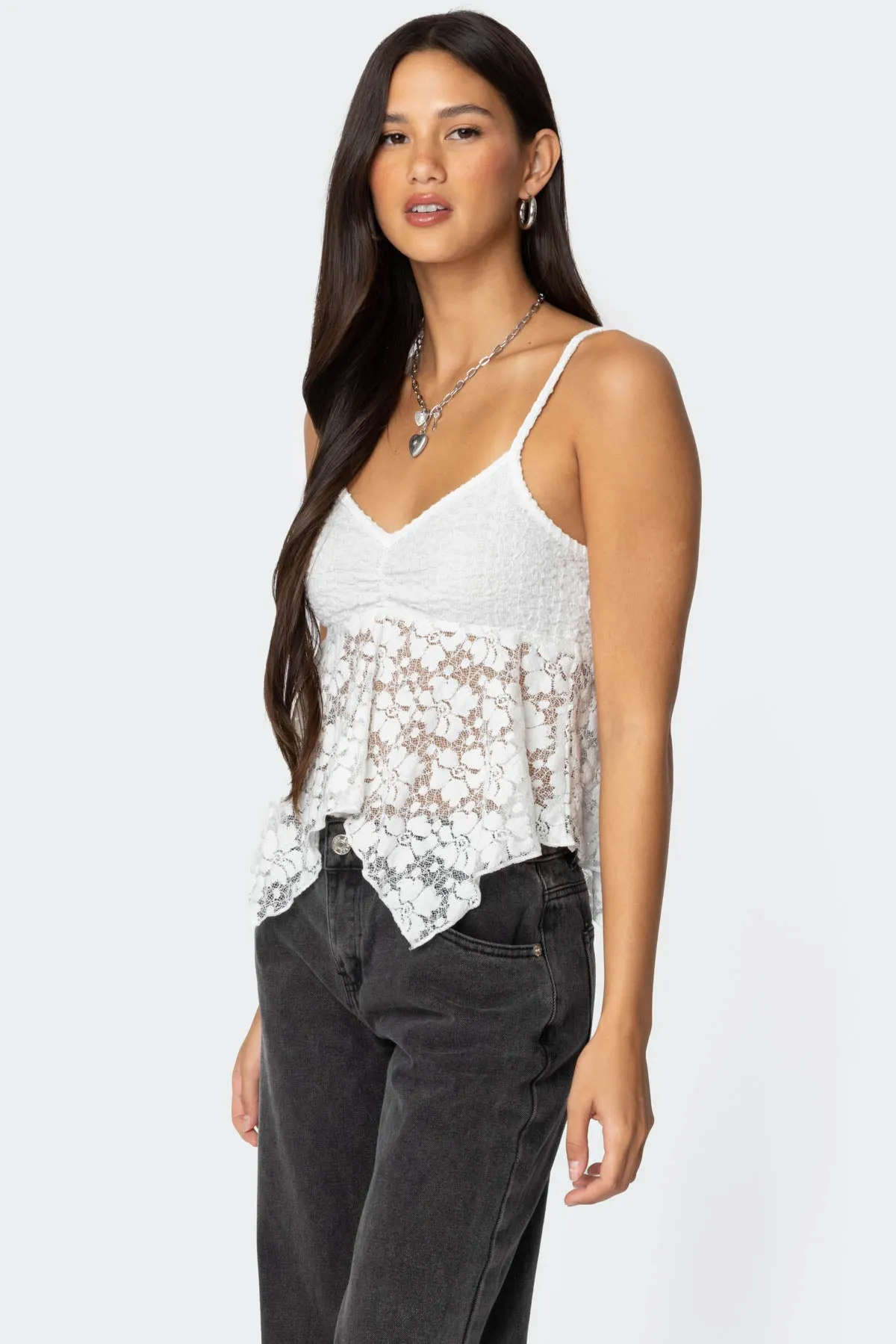 Orchid Sheer Lace Top sold by Edikted product image thumbnail 3