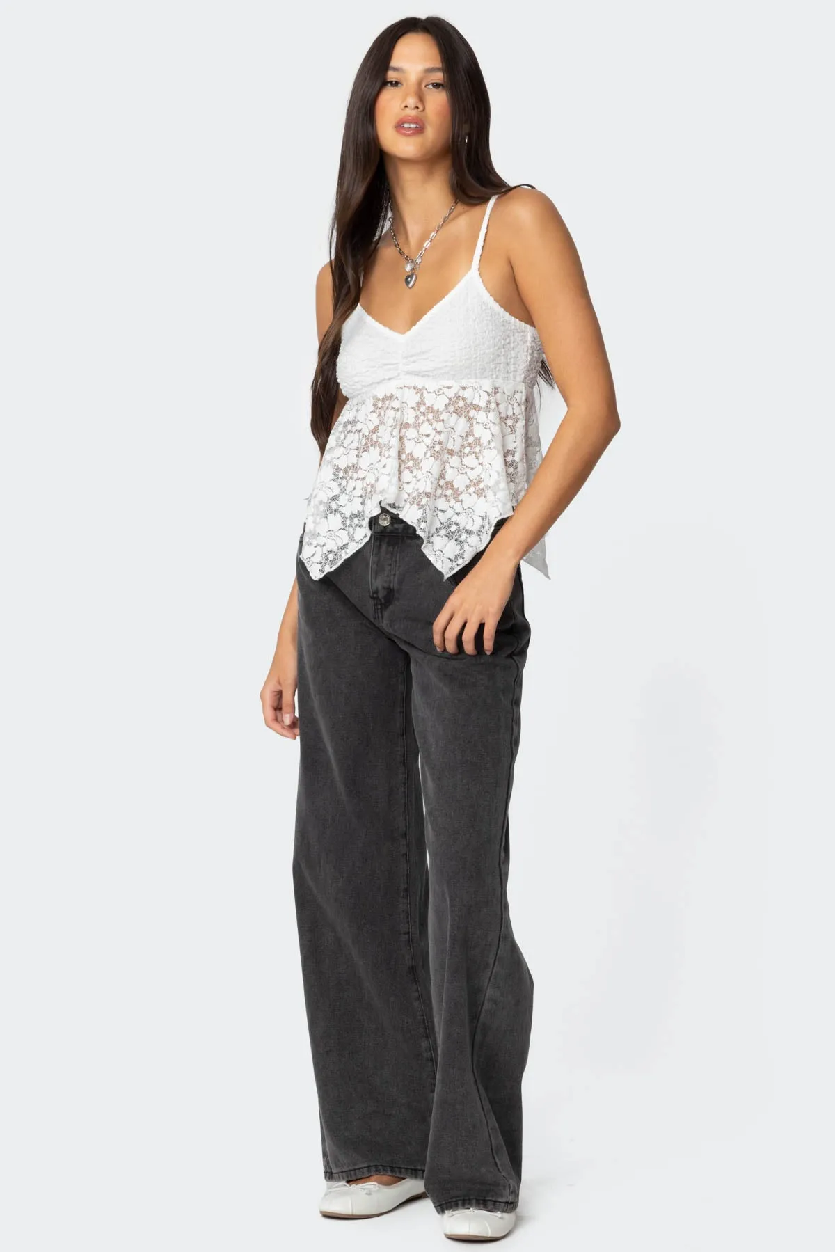 Orchid Sheer Lace Top sold by Edikted product image thumbnail 4