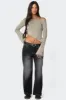 Petite Magda Low Rise Acid Wash Jeans sold by Edikted