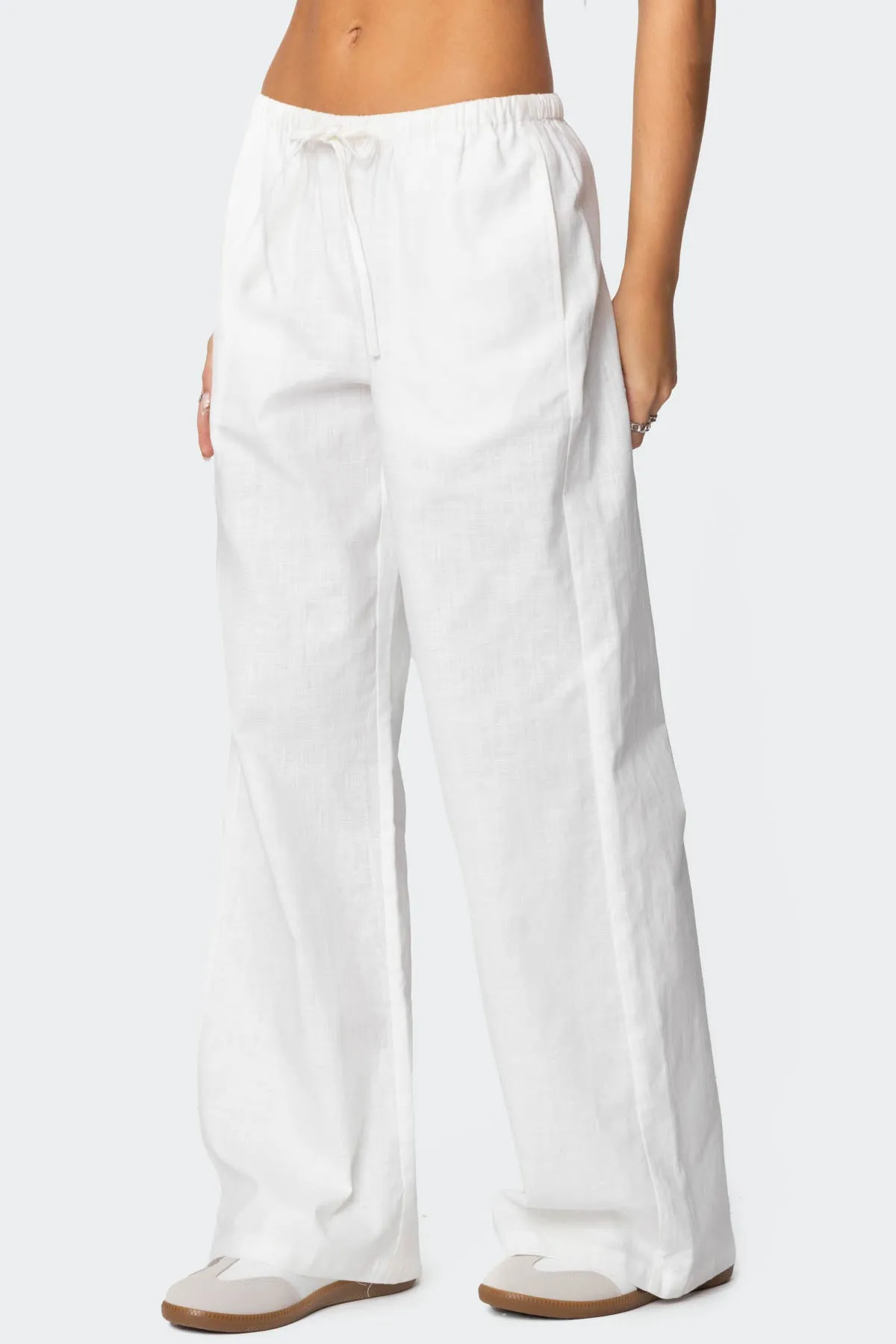 Alexa Linen Blend Pants sold by Edikted product image thumbnail 3