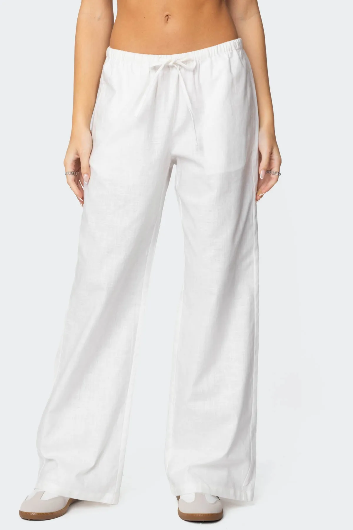 Alexa Linen Blend Pants sold by Edikted product image thumbnail 2