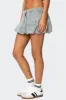 Jodi Denim Bubble Mini Skirt sold by Edikted