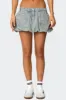 Jodi Denim Bubble Mini Skirt sold by Edikted