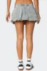 Jodi Denim Bubble Mini Skirt sold by Edikted