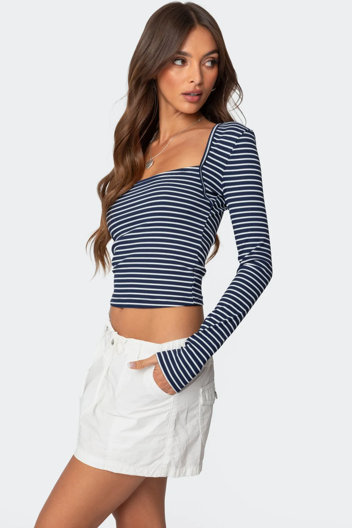 Alex Striped Top sold by Edikted product image thumbnail 3