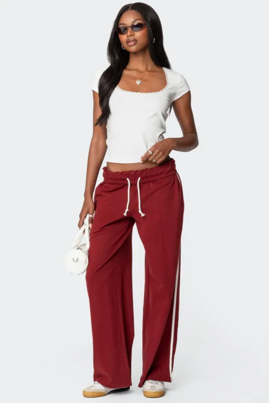 Chance Fold Over Sweatpants sold by Edikted