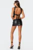 Frances Backless Faux Leather Top sold by Edikted