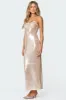 Sheer Sequin Slitted Maxi Dress sold by Edikted