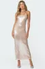 Sheer Sequin Slitted Maxi Dress sold by Edikted