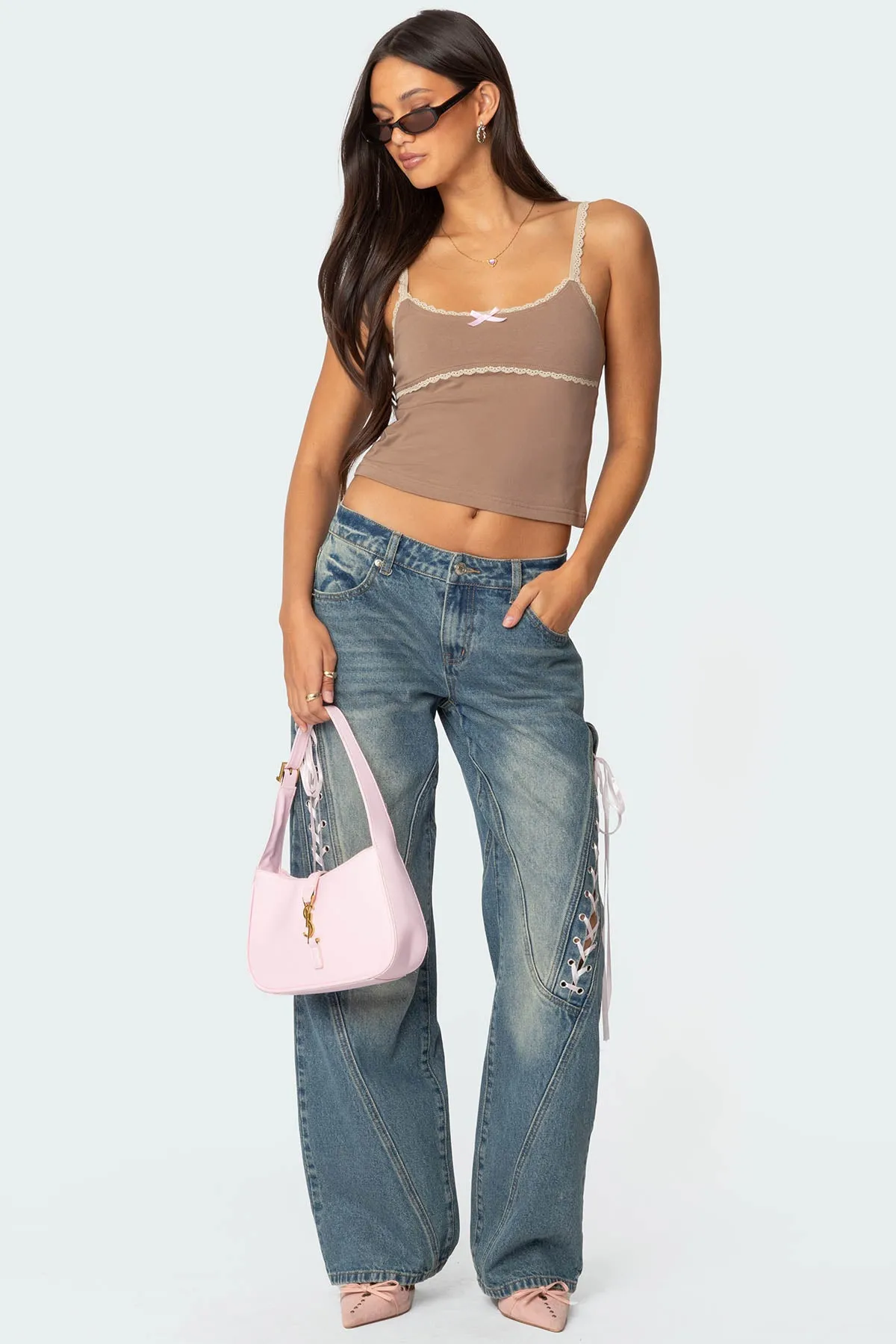 Elin Lace Trim Tank Top sold by Edikted product image thumbnail 2