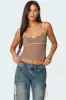Elin Lace Trim Tank Top sold by Edikted