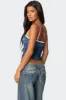 Eleanor Bra Detail Sheer Lace Top sold by Edikted