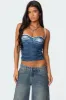 Eleanor Bra Detail Sheer Lace Top sold by Edikted