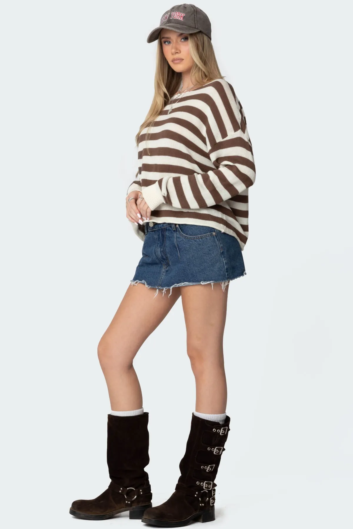 Anney Oversized Striped Sweater sold by Edikted product image thumbnail 5