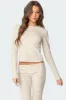 Kaeli Stripey Long Sleeve T Shirt sold by Edikted