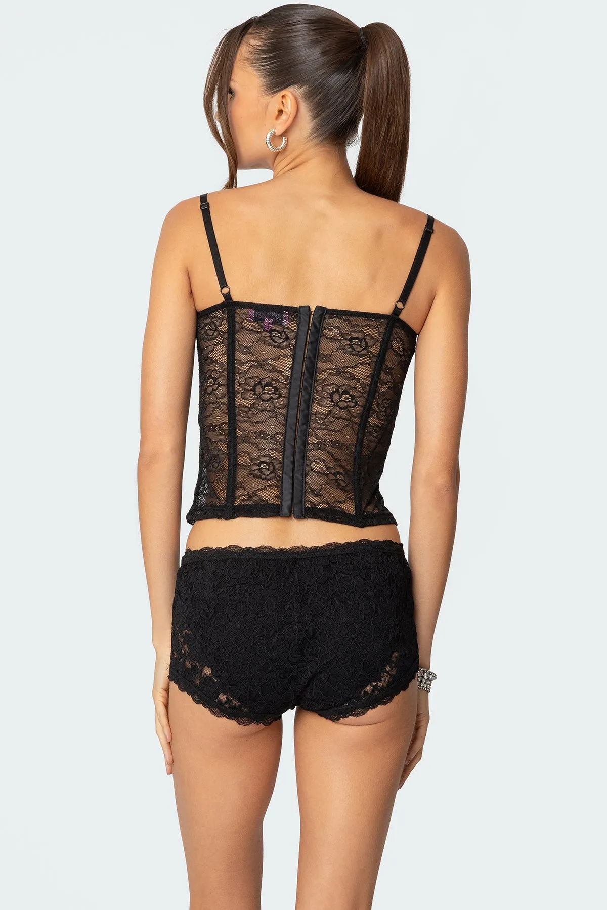 Krissy Sheer Lace Cupped Corset sold by Edikted product image thumbnail 5