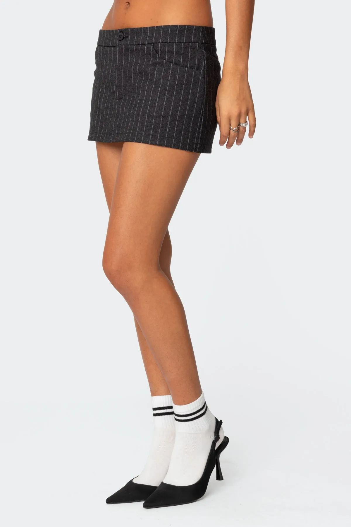 Tiffany Pinstripe Mini Skort sold by Edikted product image thumbnail 3