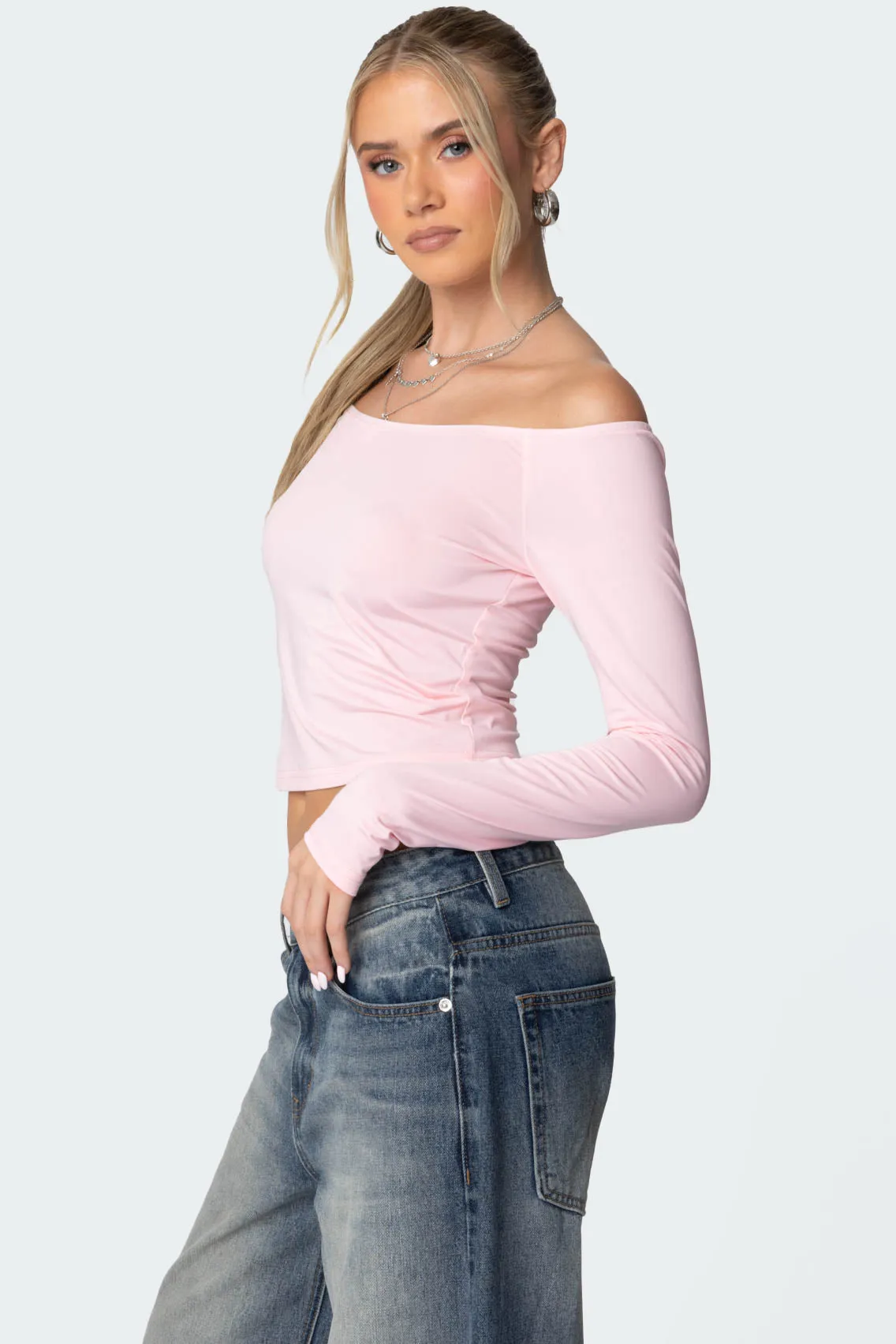Tahlia Off Shoulder Top sold by Edikted product image thumbnail 3