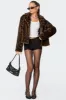 Lady Leopard Faux Fur Jacket sold by Edikted