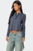 Ruth Henley Waffle Top sold by Edikted