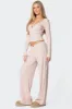 Roselle Ribbed V Neck Top sold by Edikted