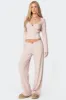 Roselle Ribbed V Neck Top sold by Edikted
