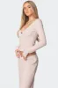 Roselle Ribbed V Neck Top sold by Edikted