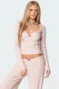 Roselle Ribbed V Neck Top sold by Edikted