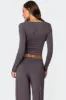 Kait Henley Top sold by Edikted