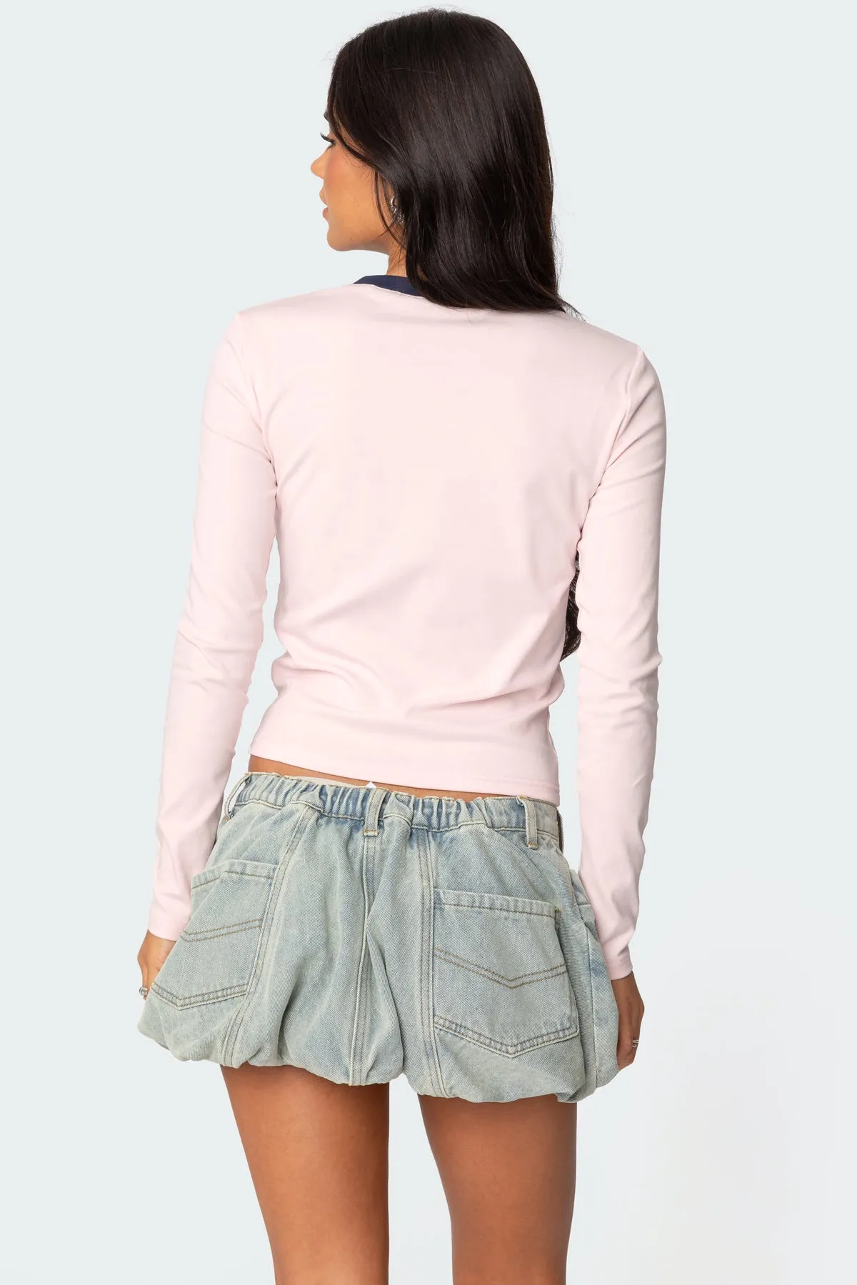 Italy Long Sleeve T Shirt sold by Edikted product image thumbnail 3