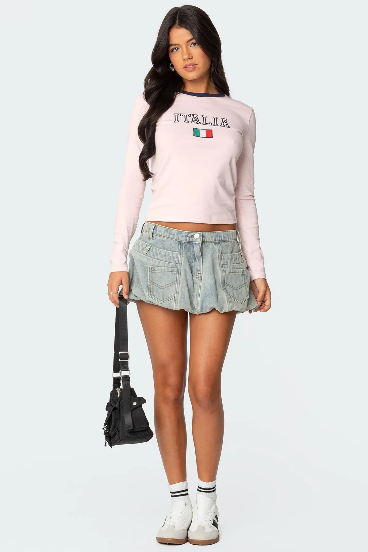 Italy Long Sleeve T Shirt sold by Edikted product image thumbnail 2