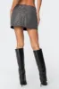 Glitz Rhinestone Denim Mini Skirt sold by Edikted
