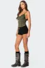 Kathryn Gathered Lacey Tank Top sold by Edikted